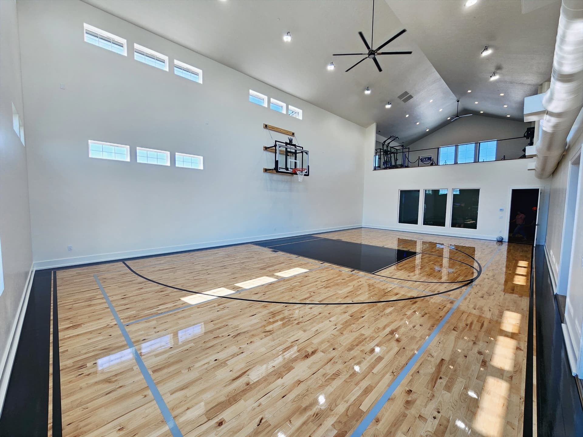 indoor hardwood court wall mount hoop