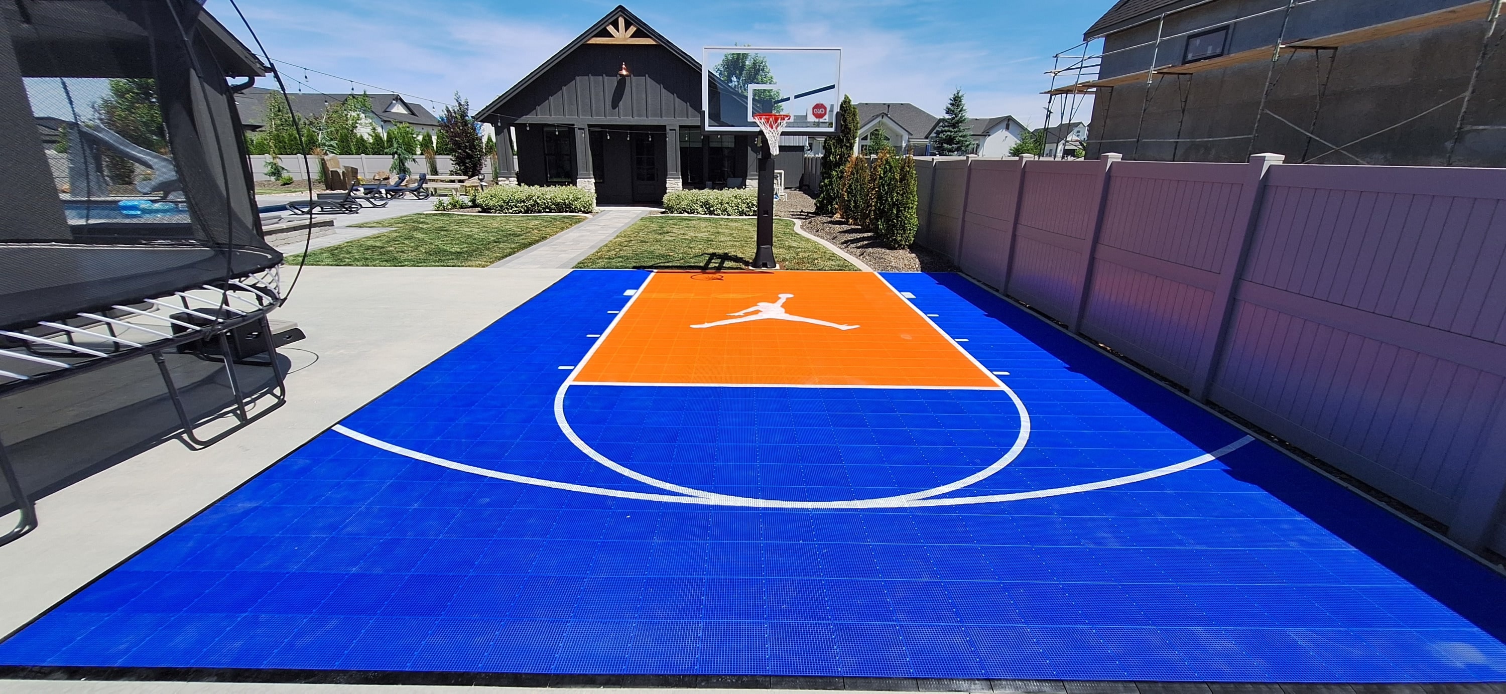 backyard modular tile sport court custom logo