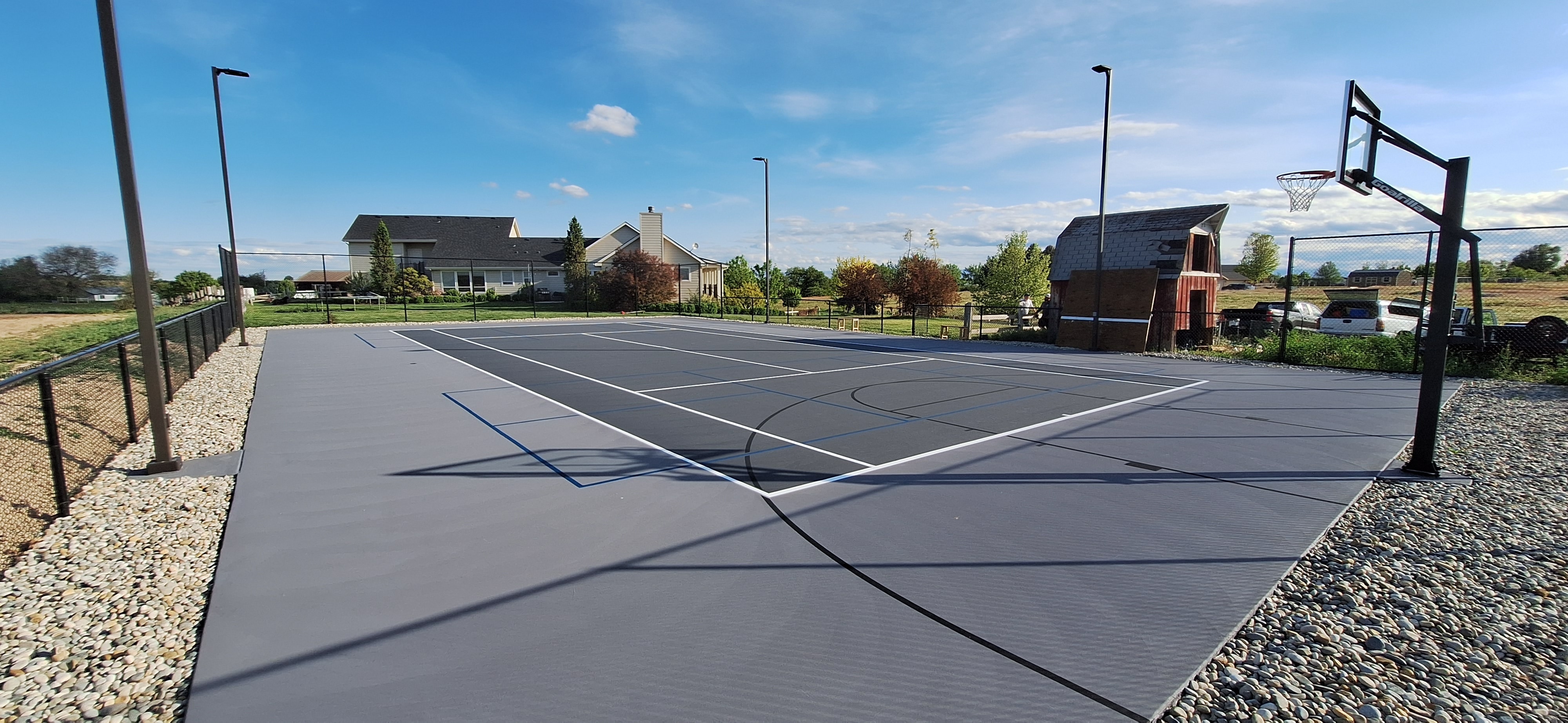 outdoor multi court acrylic surfacing